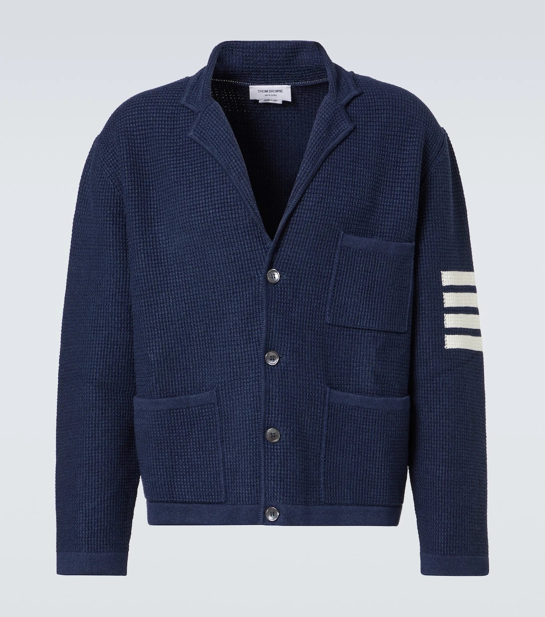 Thom Browne - 4-Bar keten ve pamuk karışımı hırka