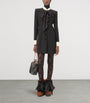 Valentino Black Wool-Silk Crepe Mini Shirt Dress