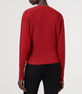 AllSaints Red Wool Honor V-Neck Cardigan