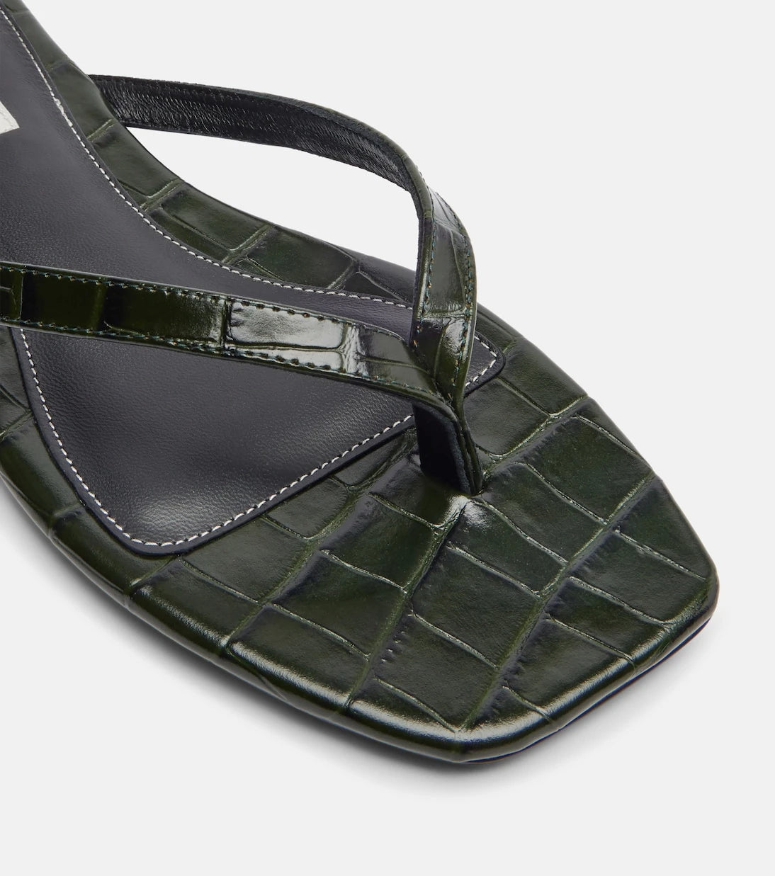 Toteme - Croc-effect leather thong sandals