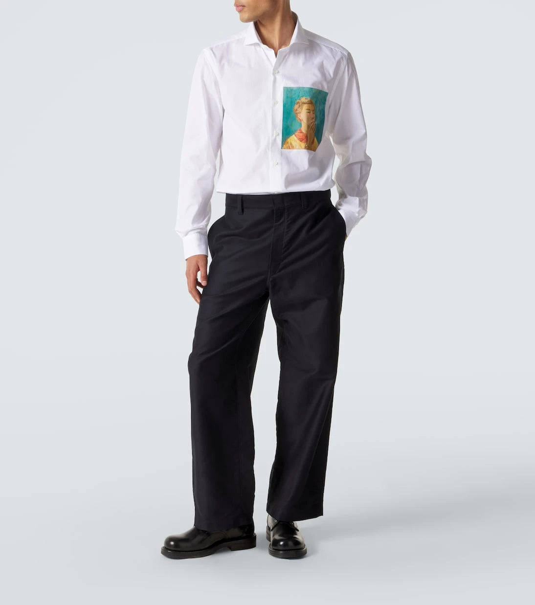Junya Watanabe - x Luigi Borrelli printed cotton shirt