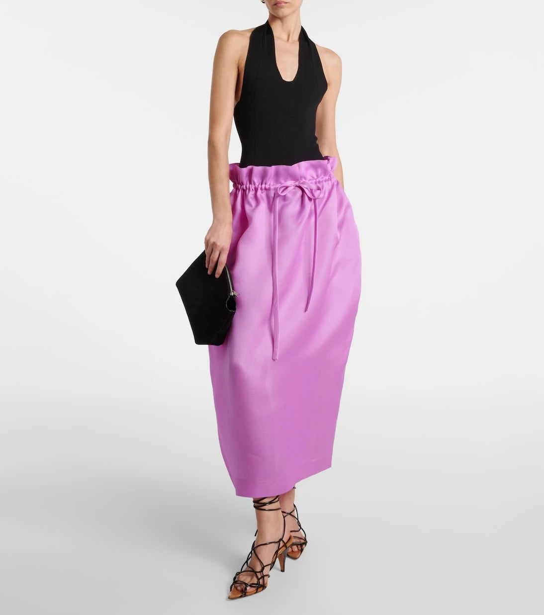 Khaite - Ember silk gazar midi skirt