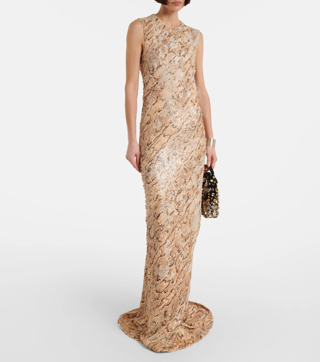 Dries Van Noten - Sequined snake-effect gown