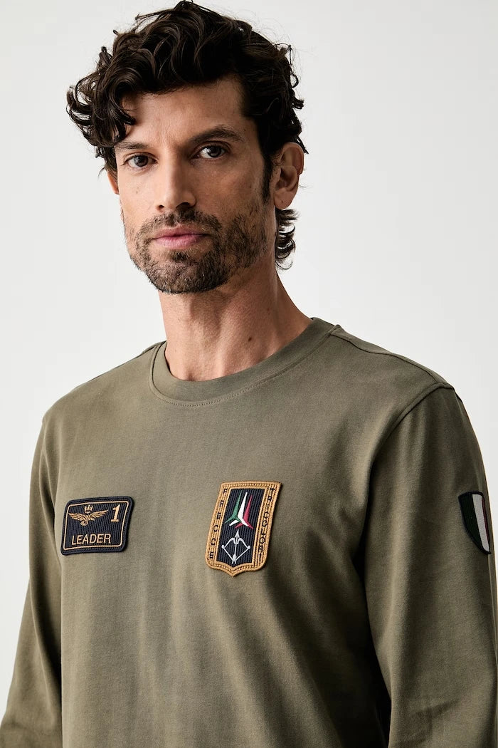 Aeronautica Militare Erkek Pamuk Uzun Kollu Bluz