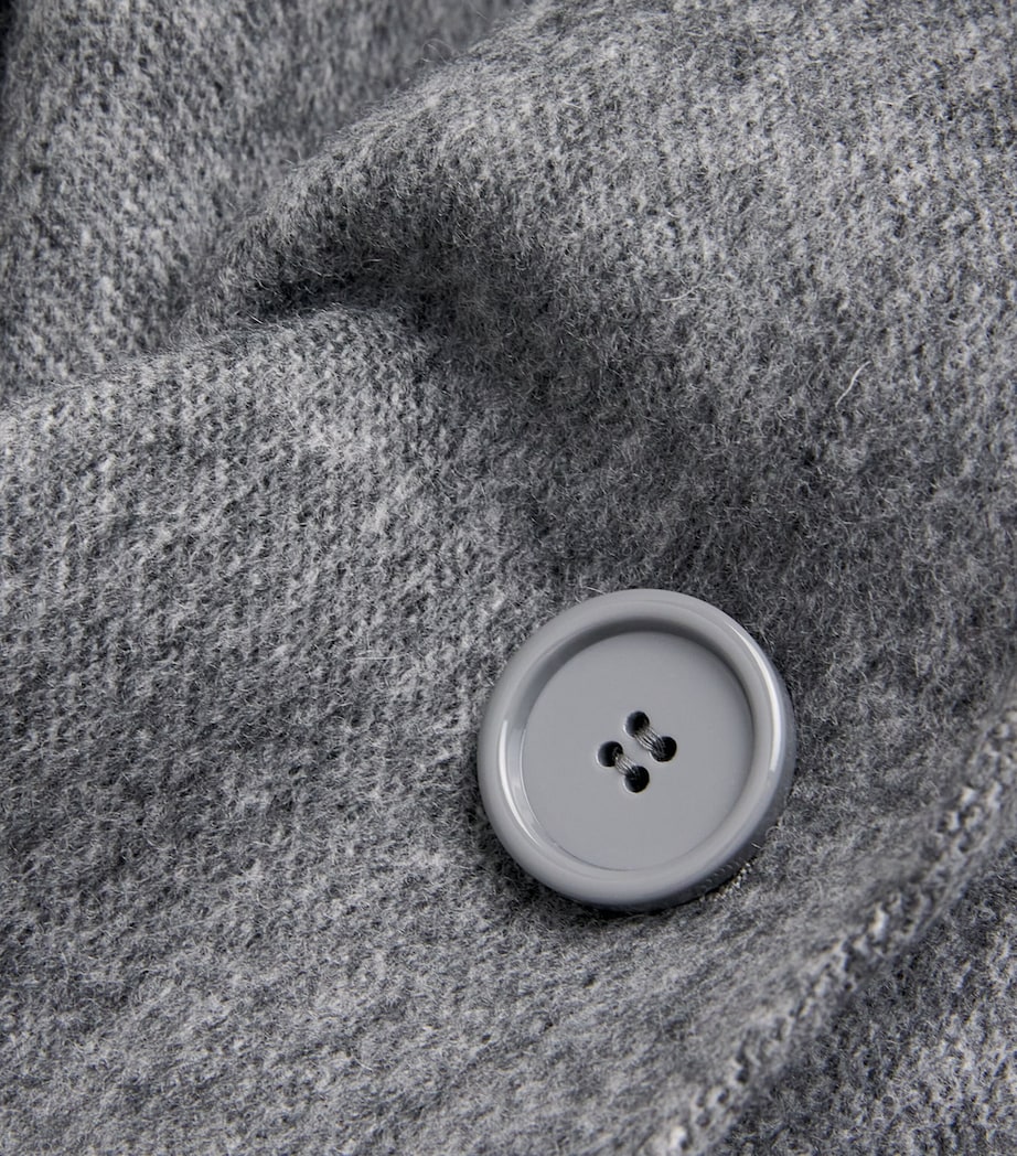 Max Mara Grey Virgin Wool Single-Breasted Jacket