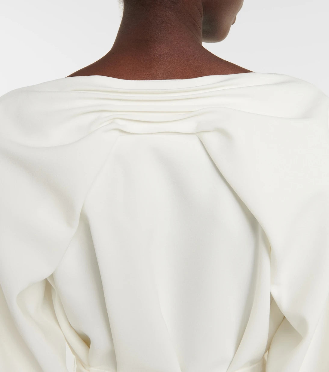 Roksanda - Bridal puff-shoulder crêpe minidress