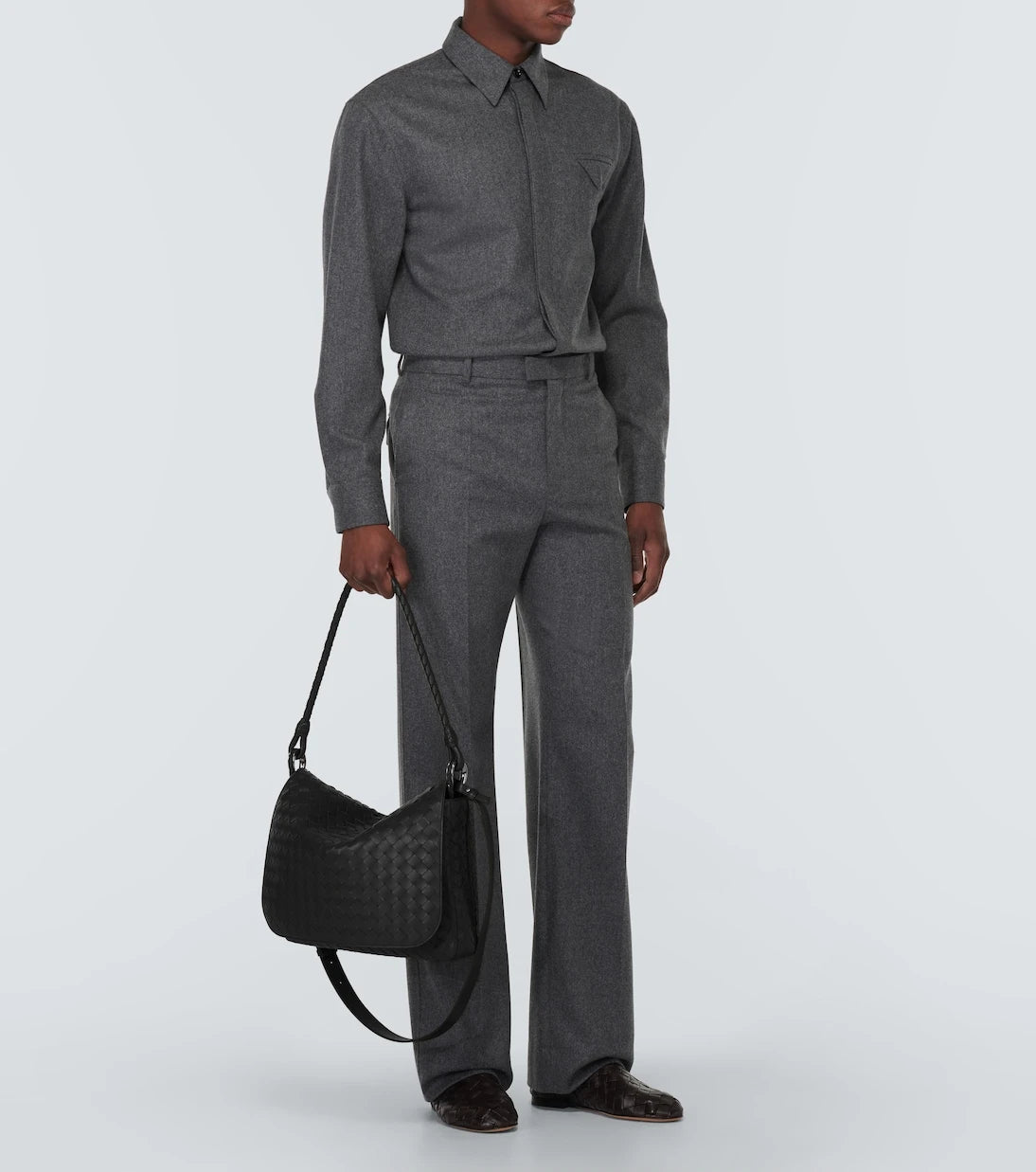 Bottega Veneta - Swing Intrecciato leather messenger bag