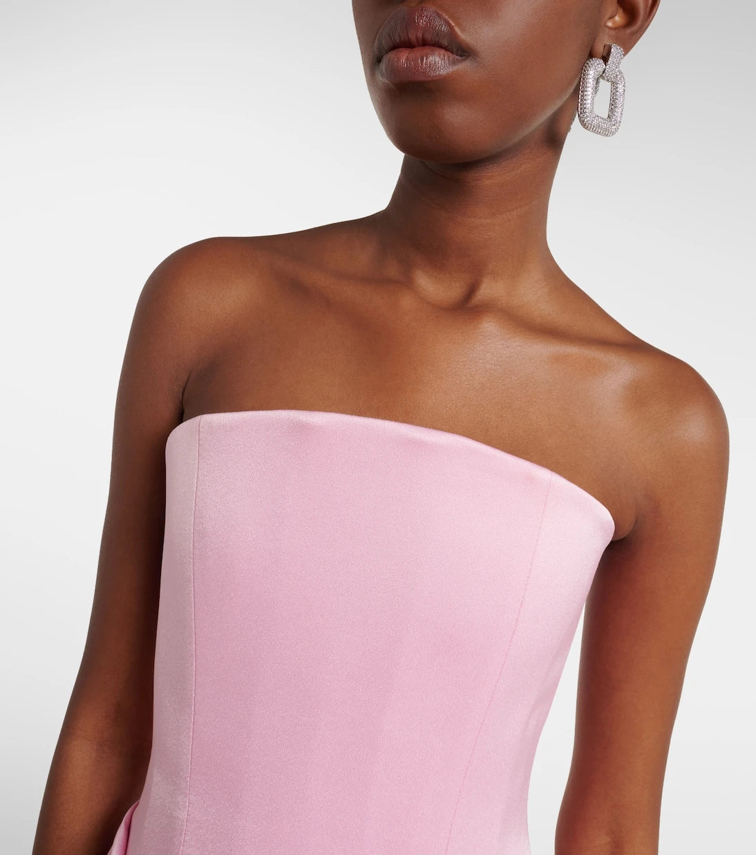 Alex Perry - Draped satin crêpe bustier gown