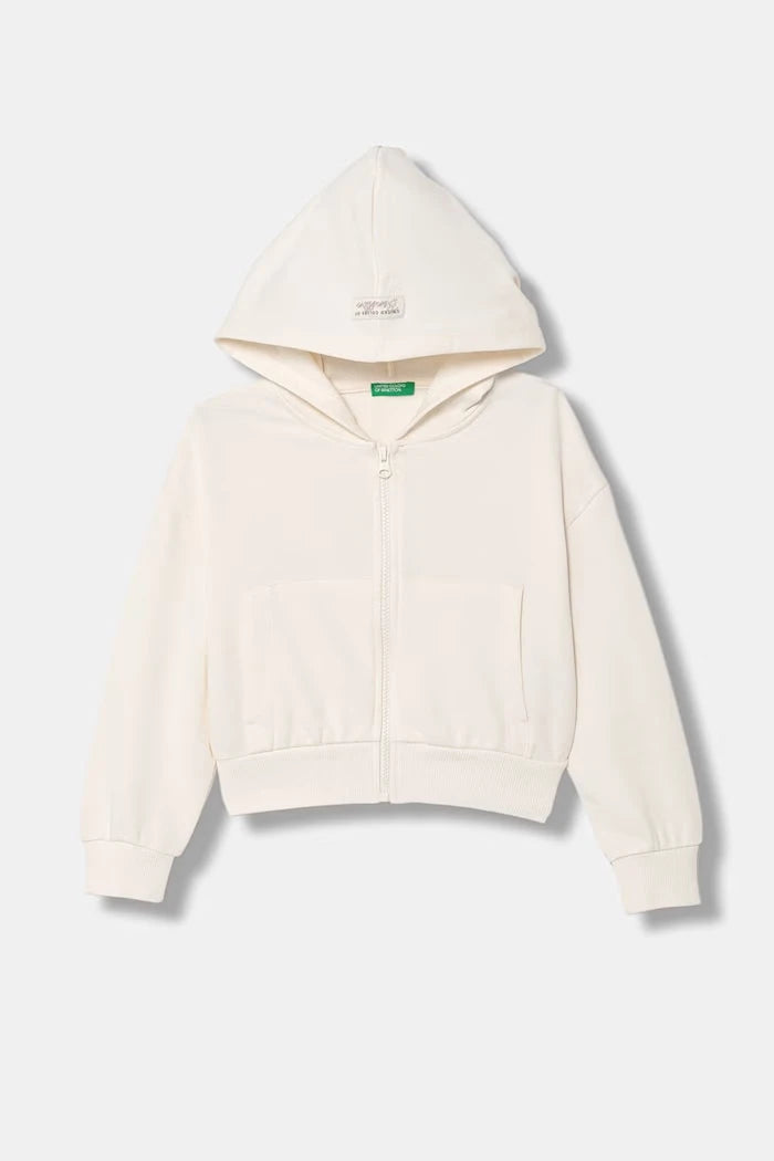 United Colors of Benetton Pamuklu Çocuk Fermuarlı Sweatshirt
