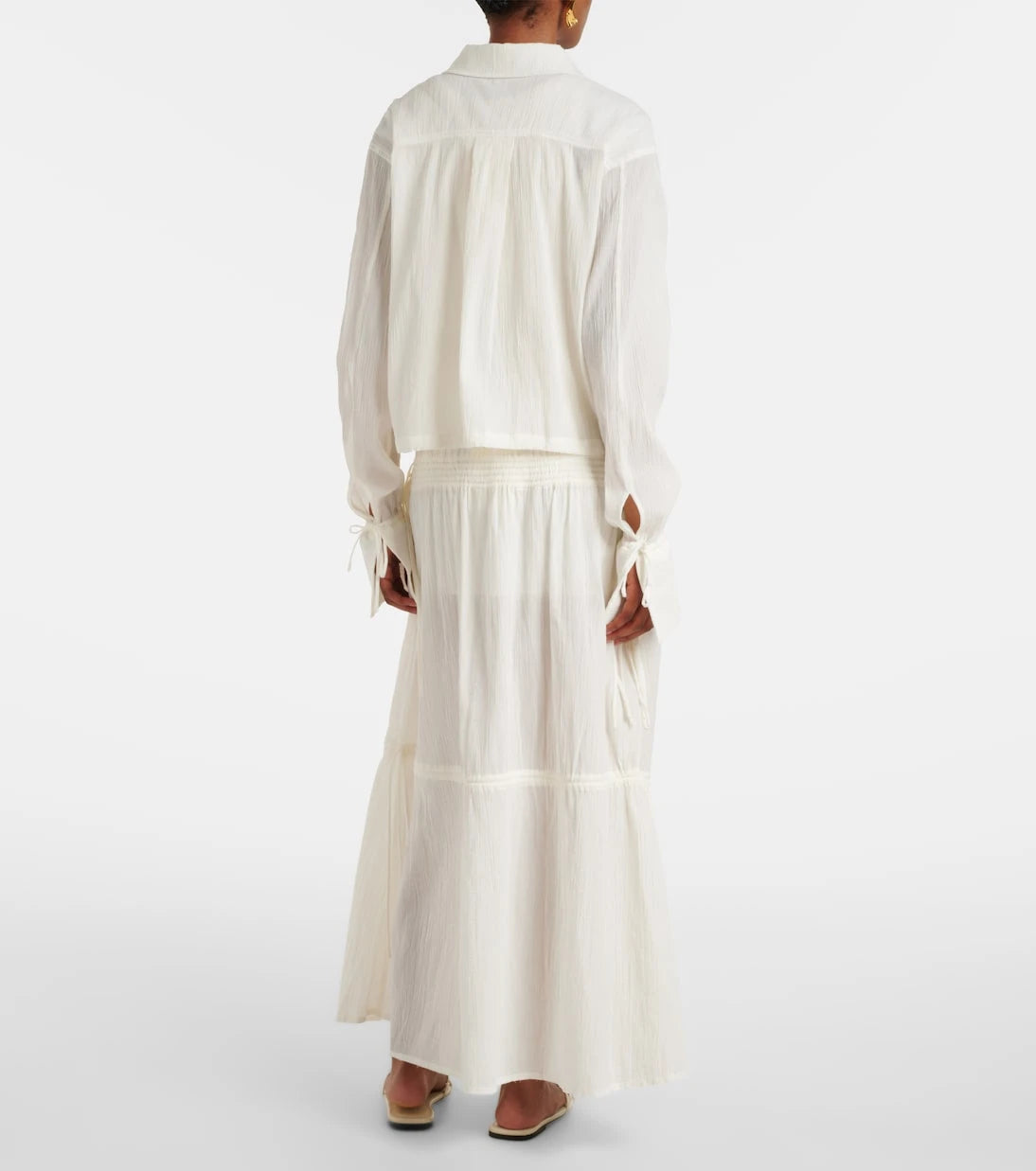 Toteme - Cropped cotton shirt