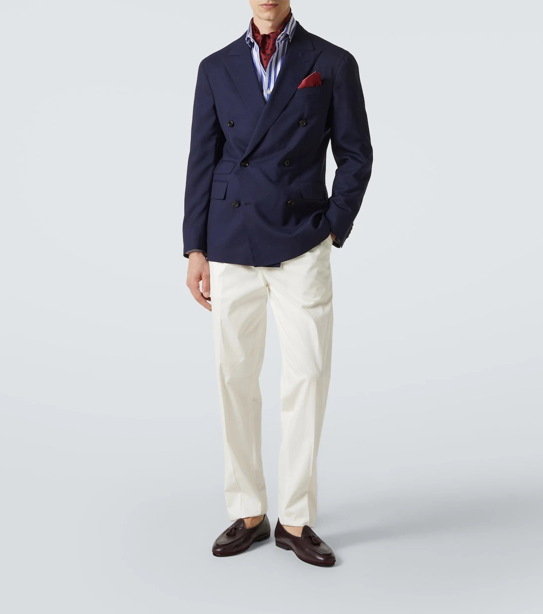Dunhill - Bengal stripe cotton and linen shirt