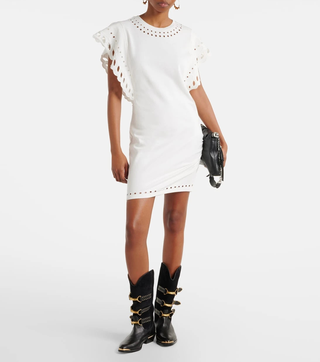 Marant Etoile - Orlane embroidered cotton minidress