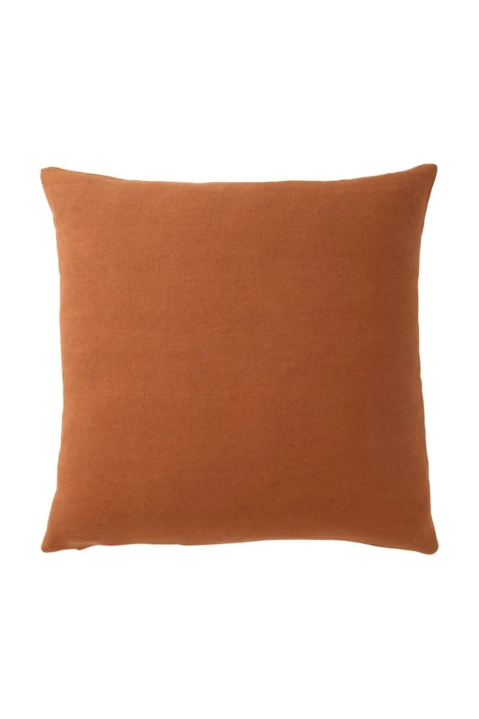 Olivier Desforges ACHILLE Caramel 45 x 45 cm Dekoratif Keten Yastık Kılıfı