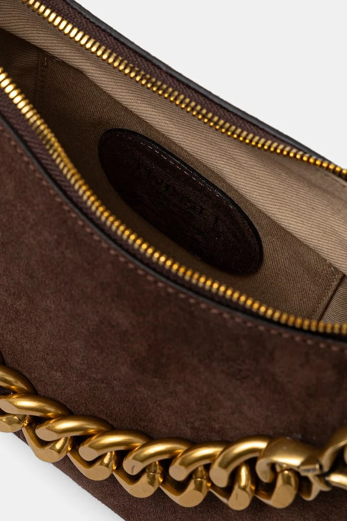 Twinset süet kadın hobo çanta