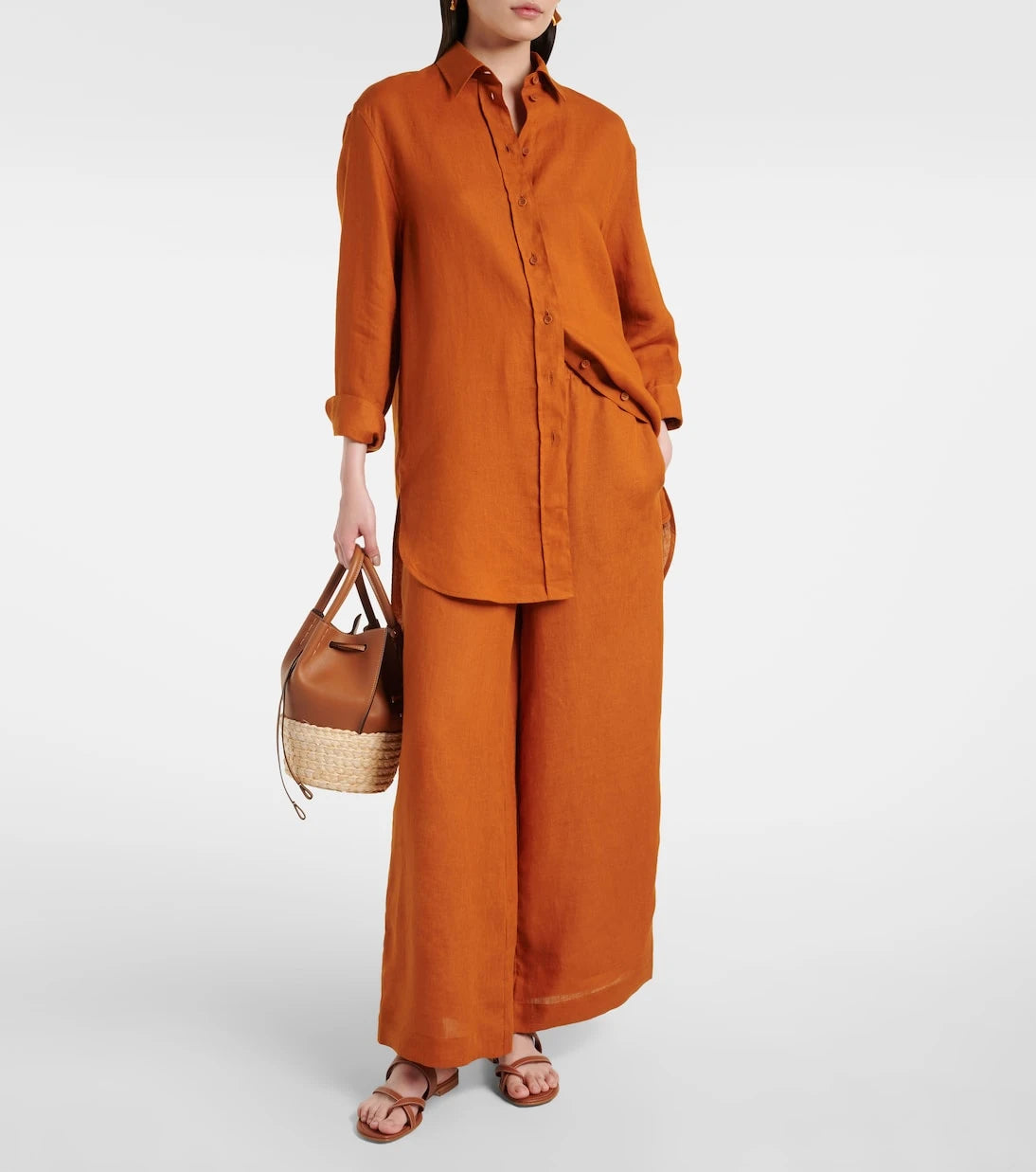 Eres - Select linen wide-leg pants