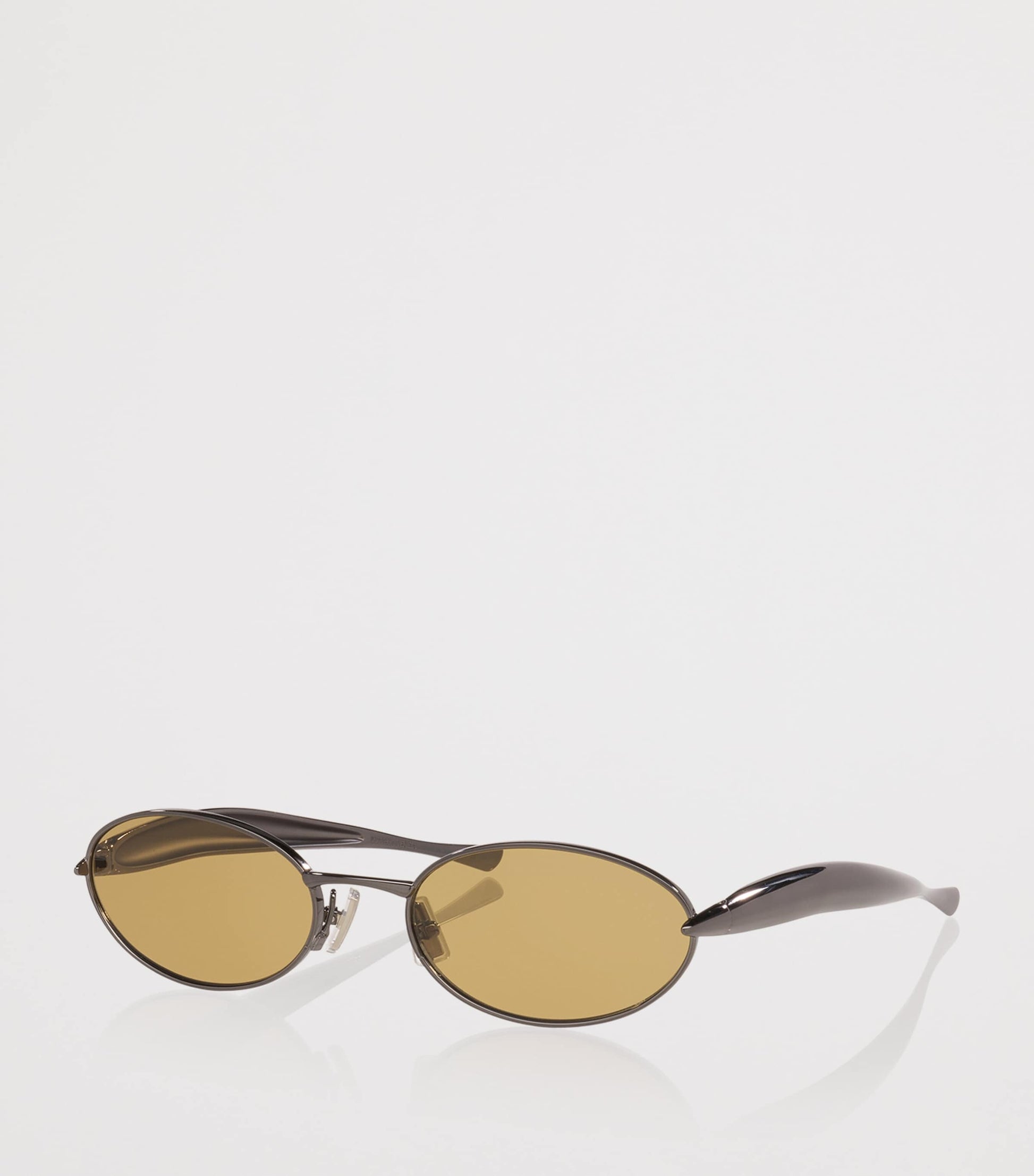 Bottega Veneta Silver Oval Sardine Sunglasses