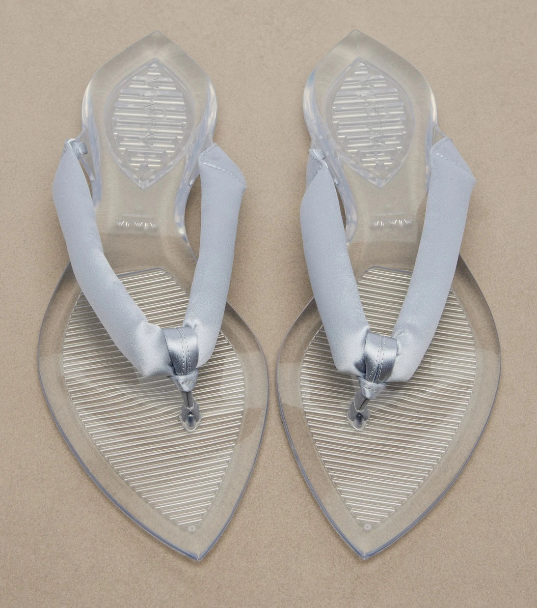 Alaïa - Invisible satin thong sandals