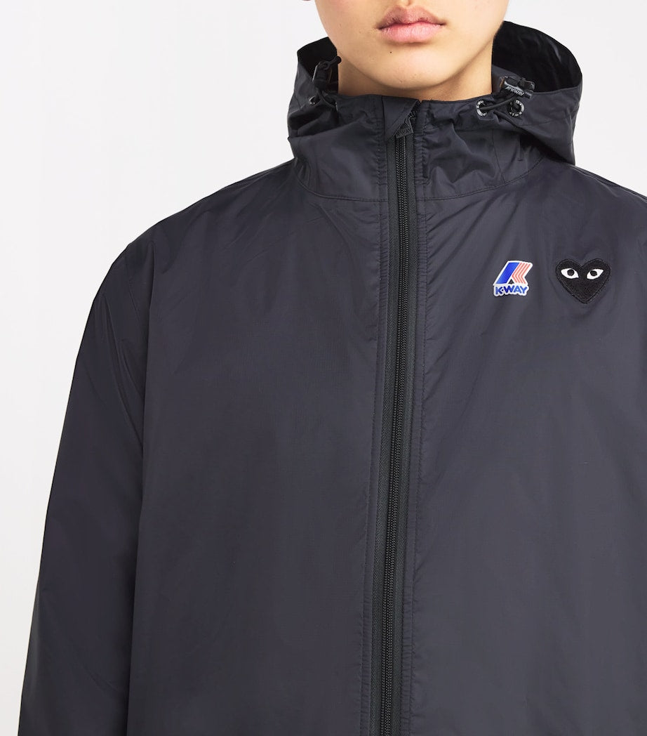 Comme Des Garçons Play Black x K-Way Nylon Water-Resistant Jacket