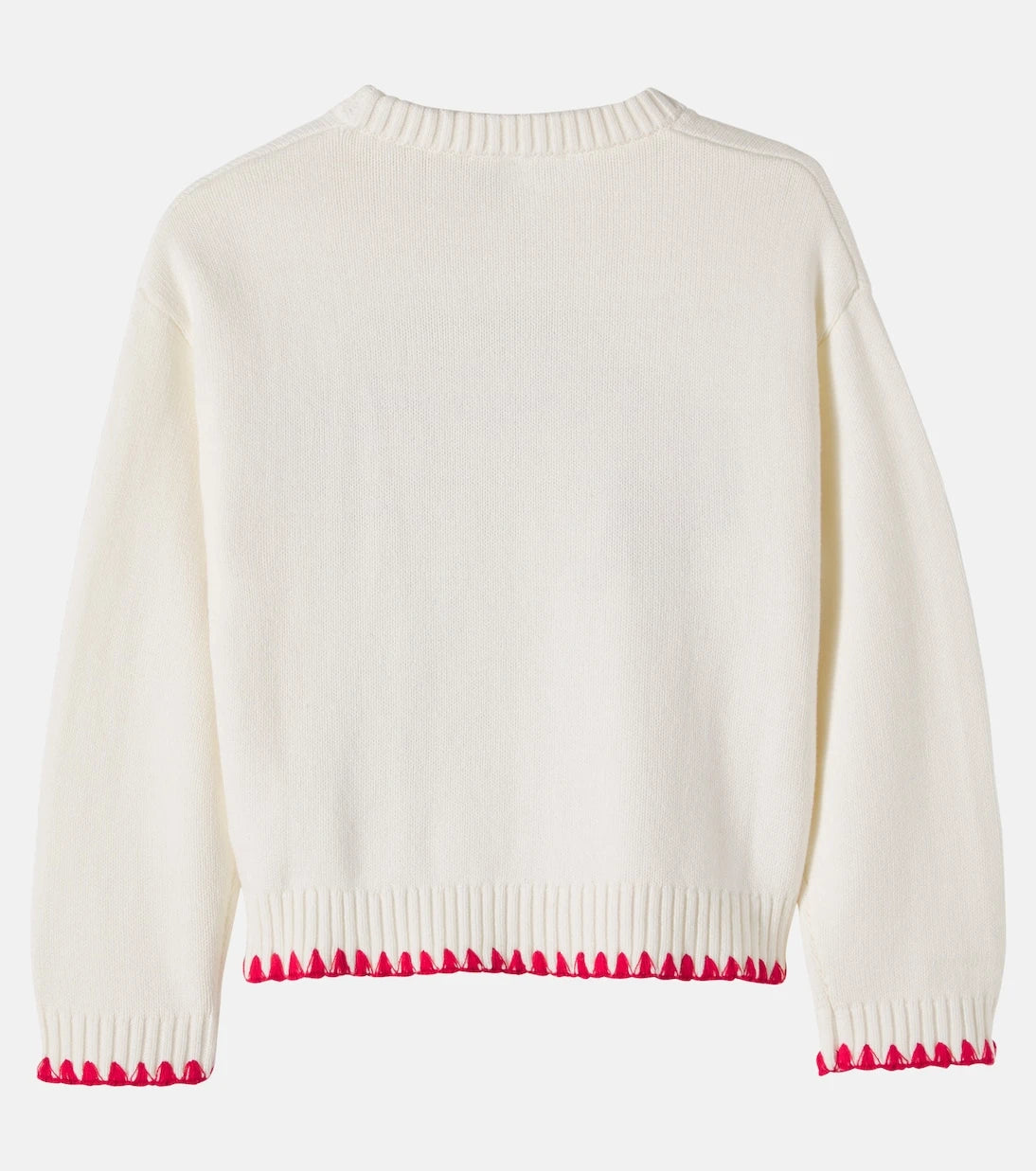 Monnalisa - Embroidered cotton and cashmere sweater