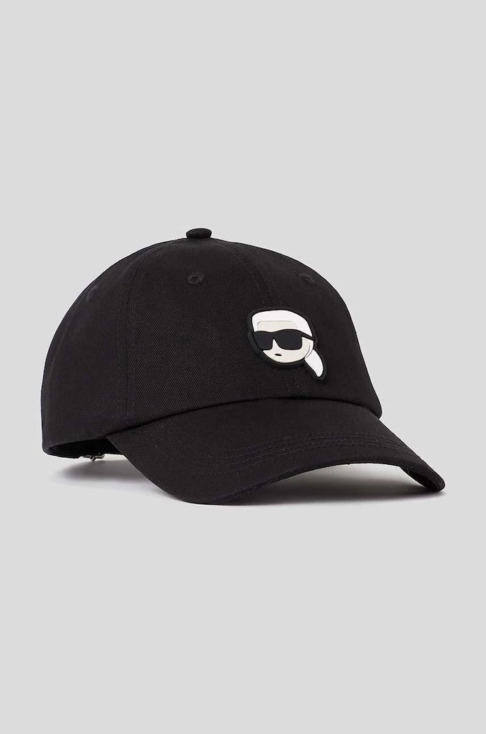 Памучна шапка с козирка Karl Lagerfeld