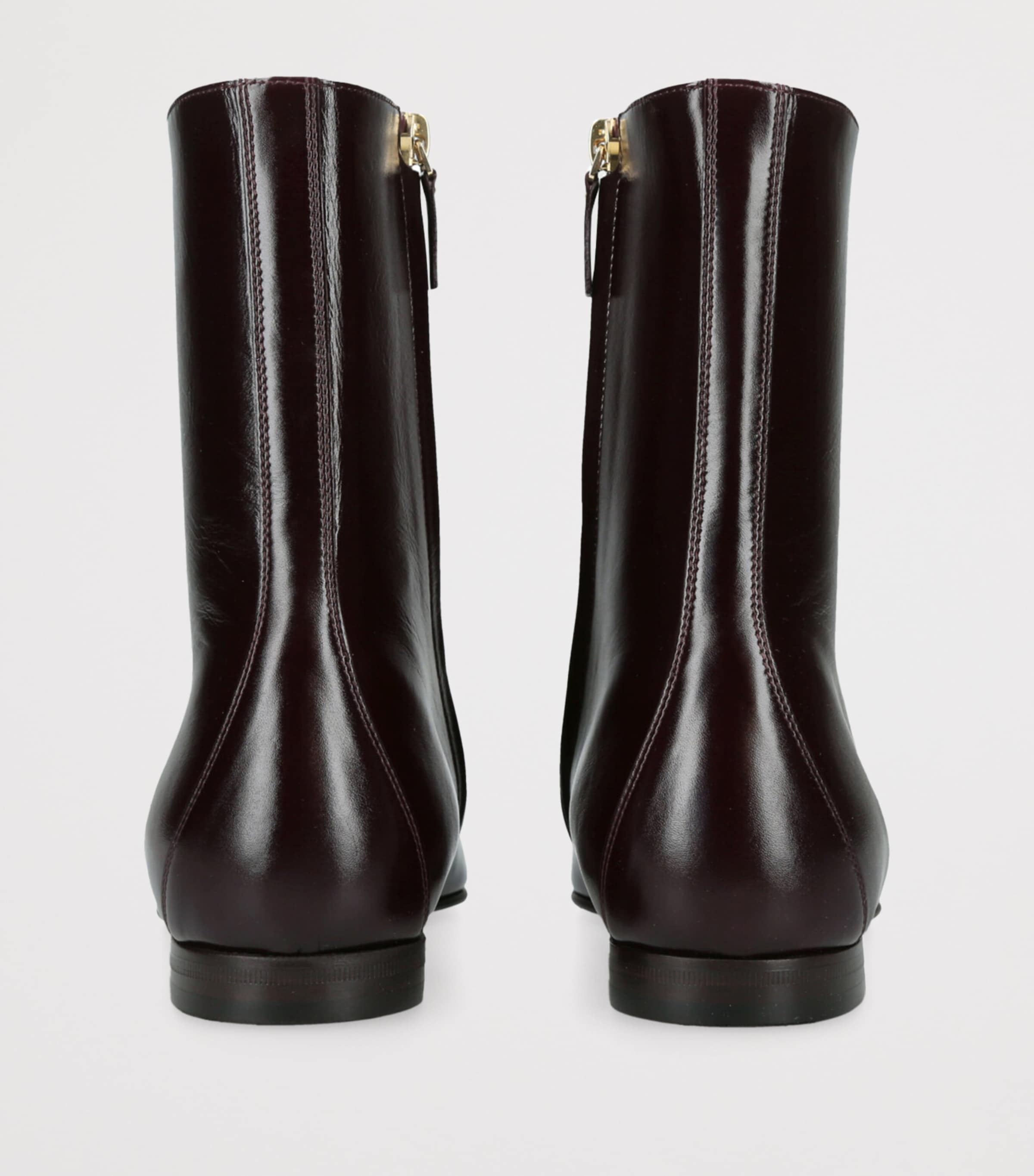 Burgundy Leather Colt Ankle Boots