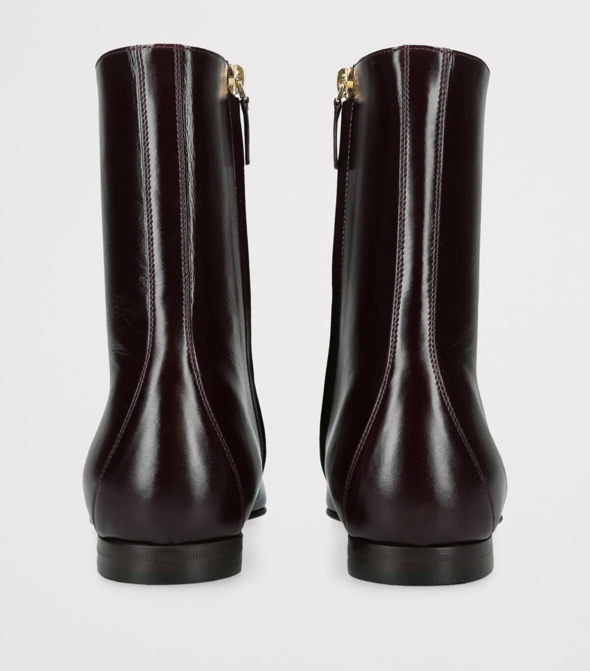 Burgundy Leather Colt Ankle Boots