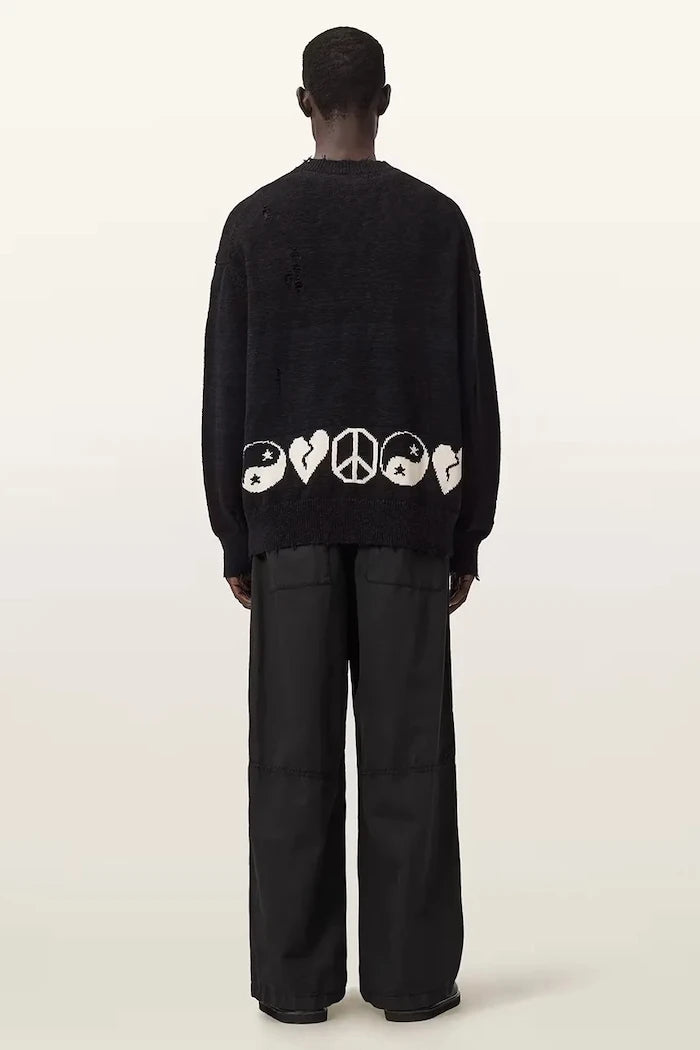 AllSaints панталон мъжки с лен ECHO