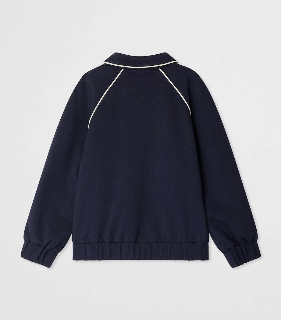 Bonpoint Jersey Zip-Up Sweatshirt (10-14 Years)
