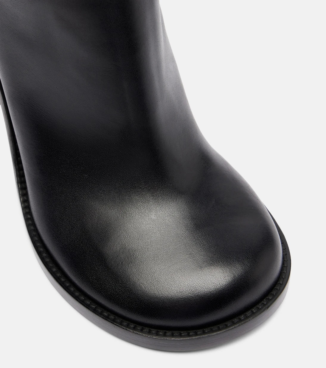 Dries Van Noten - 95 leather wedge knee-high boots