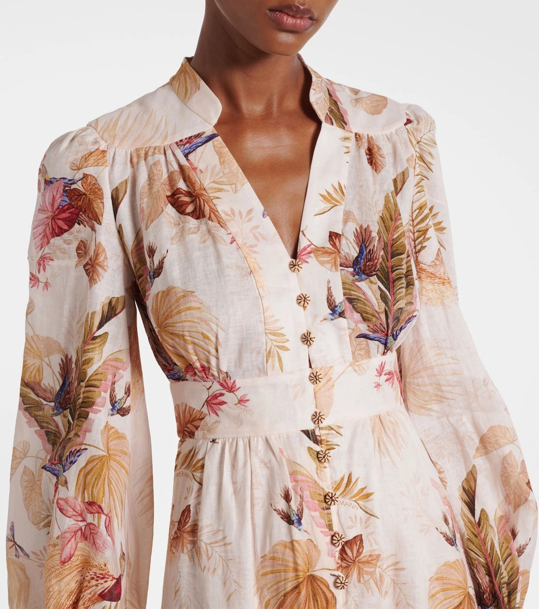 Zimmermann - Ascension floral linen midi dress