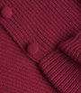 Burgundy Cashmere Peplum Cardigan