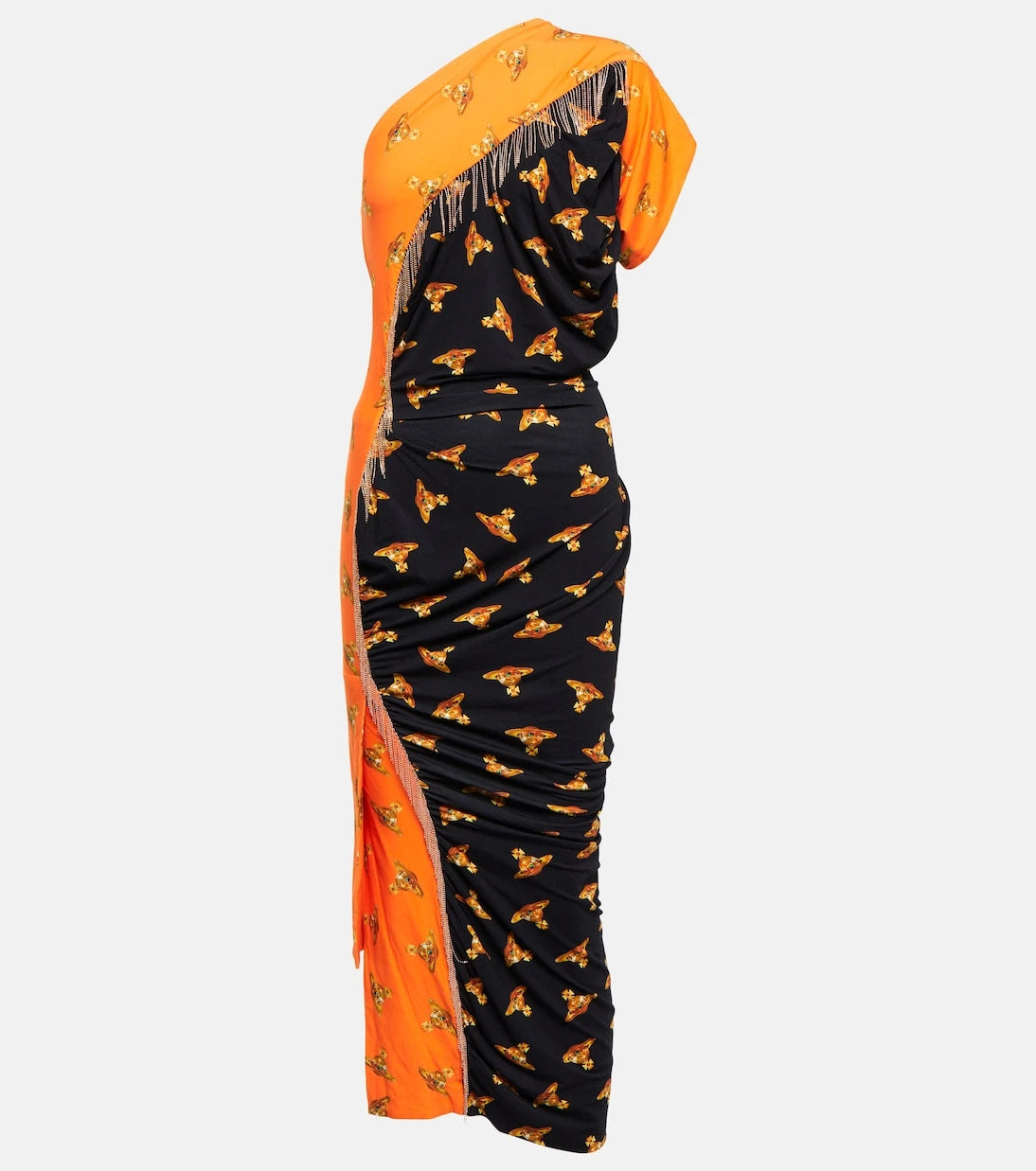 Vivienne Westwood - Printed one-shoulder midi dress