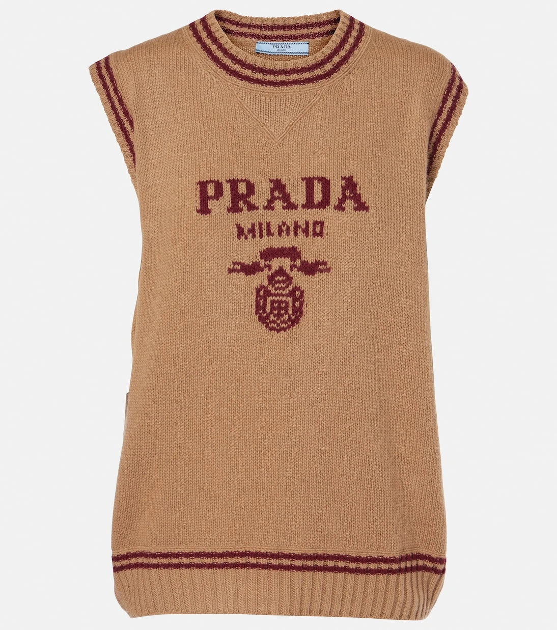 Prada - Logo wool and cashmere sweater vest