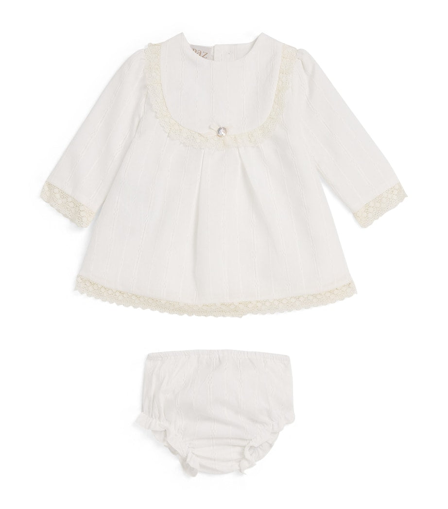 Cotton-Blend Lace Dress and Bloomers Set (1-24 Months)