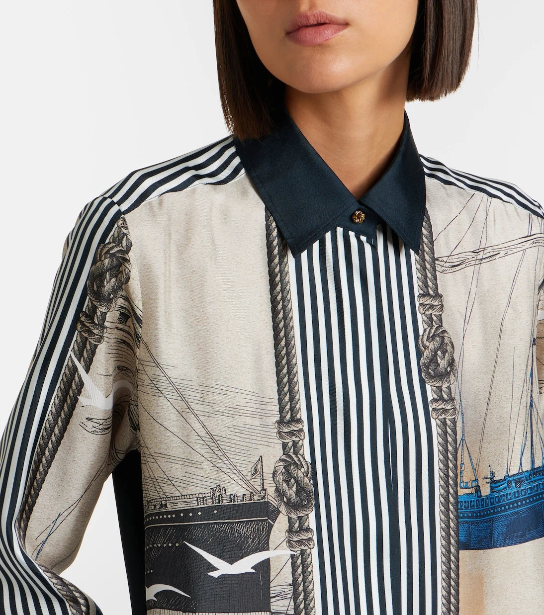 Max Mara - Printed silk twill shirt dress