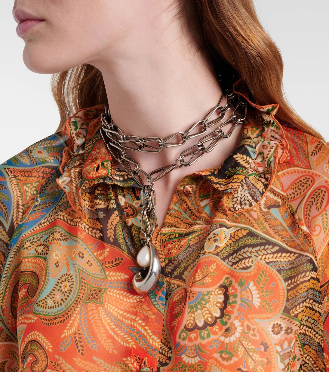Etro - Embellished chain necklace