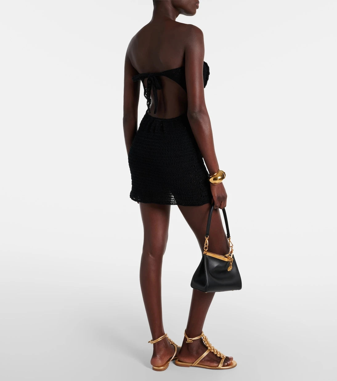 Anna Kosturova - Camellia cotton crochet minidress