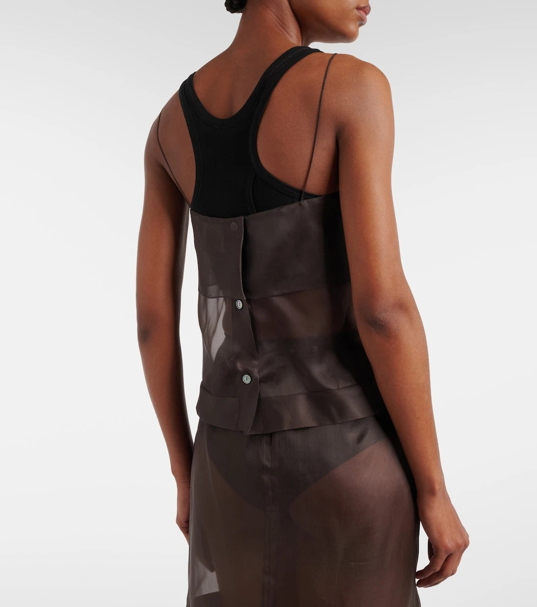 Calvin Klein Collection - Carmen sheer silk camisole