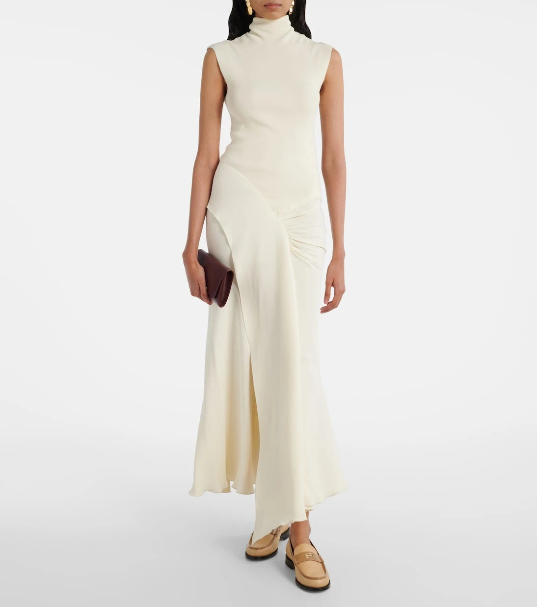 Victoria Beckham - Croc-effect leather loafers