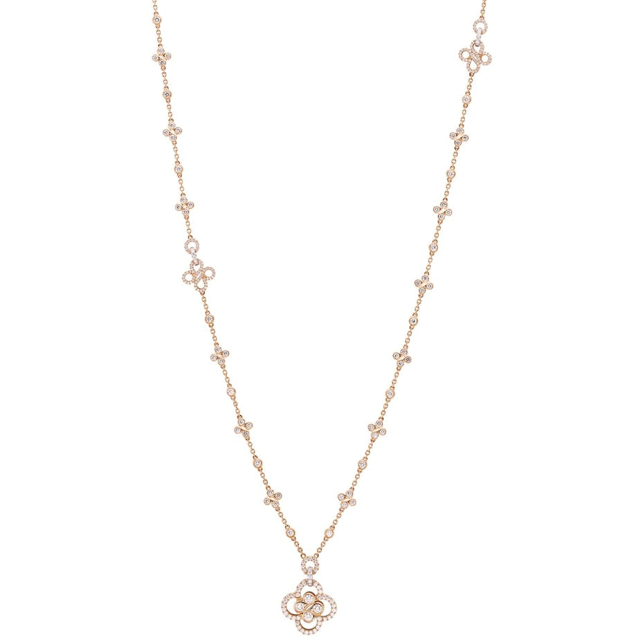 Rose Gold and Diamond Be Boodles Long Necklace