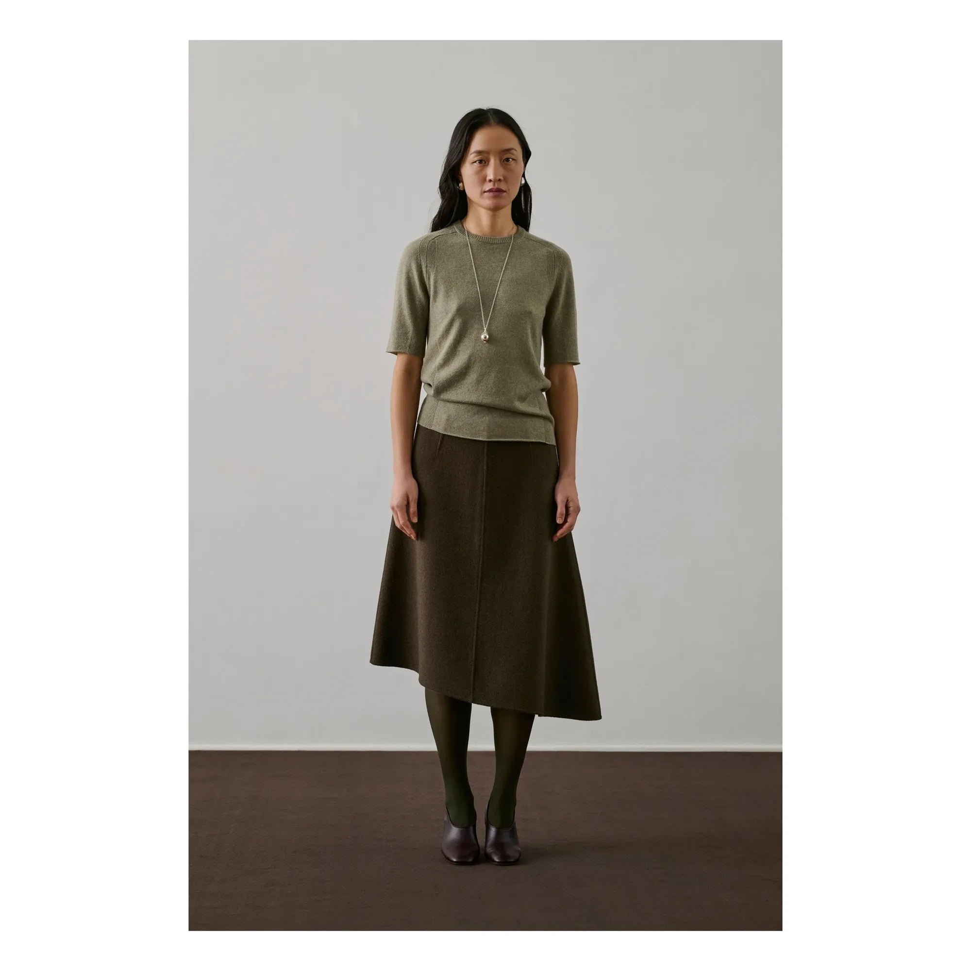 Soeur - Geneva skirt Wool | Khaki brown