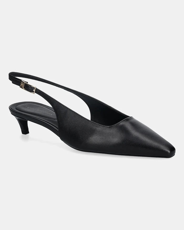 Tommy Hilfiger TH BUCKLE SLINGBACK LOW PUMP İnce Topuklu Deri Ayakkabı