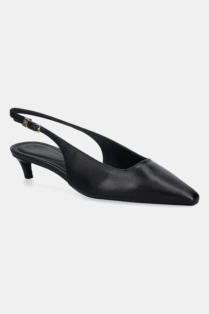 Tommy Hilfiger TH BUCKLE SLINGBACK LOW PUMP İnce Topuklu Deri Ayakkabı