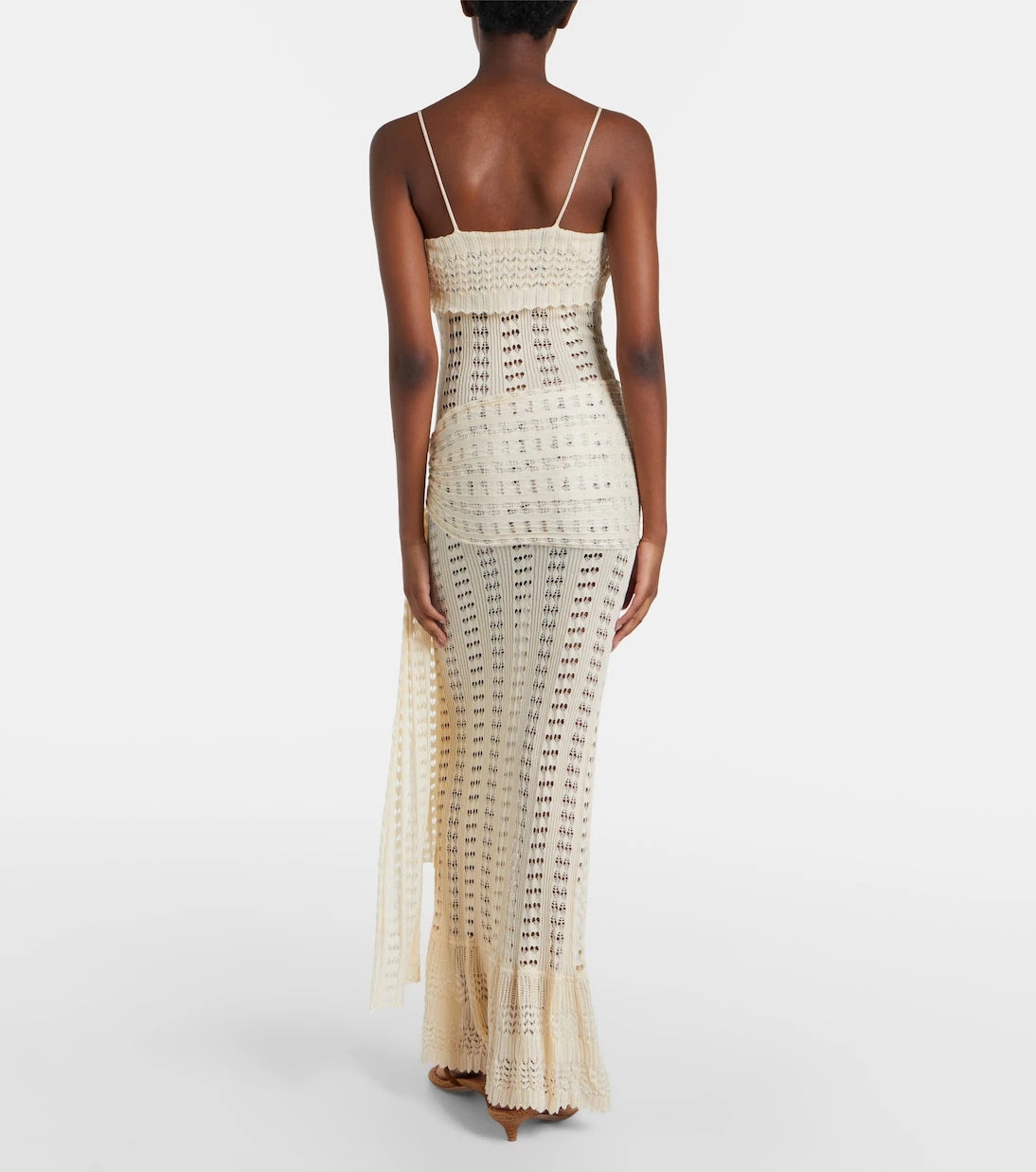 Aya Muse - Ruffled pointelle maxi dress