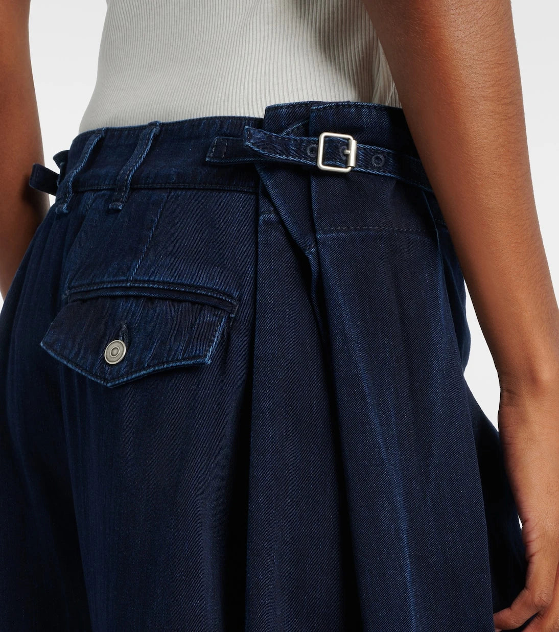 Loewe - Draped wide-leg jeans