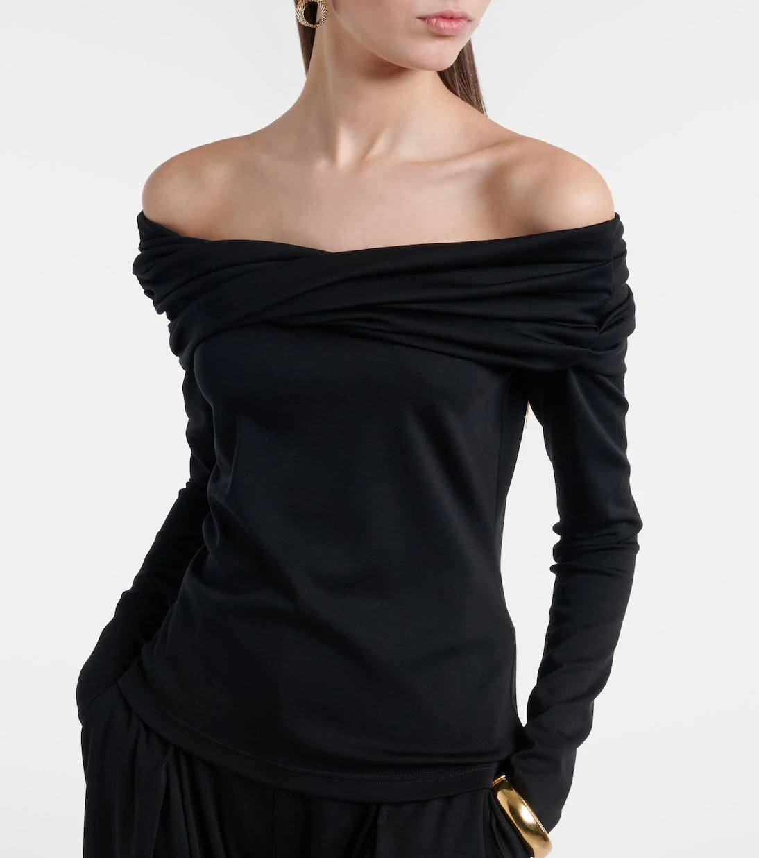 Max Mara - Orafo off-shoulder virgin wool top