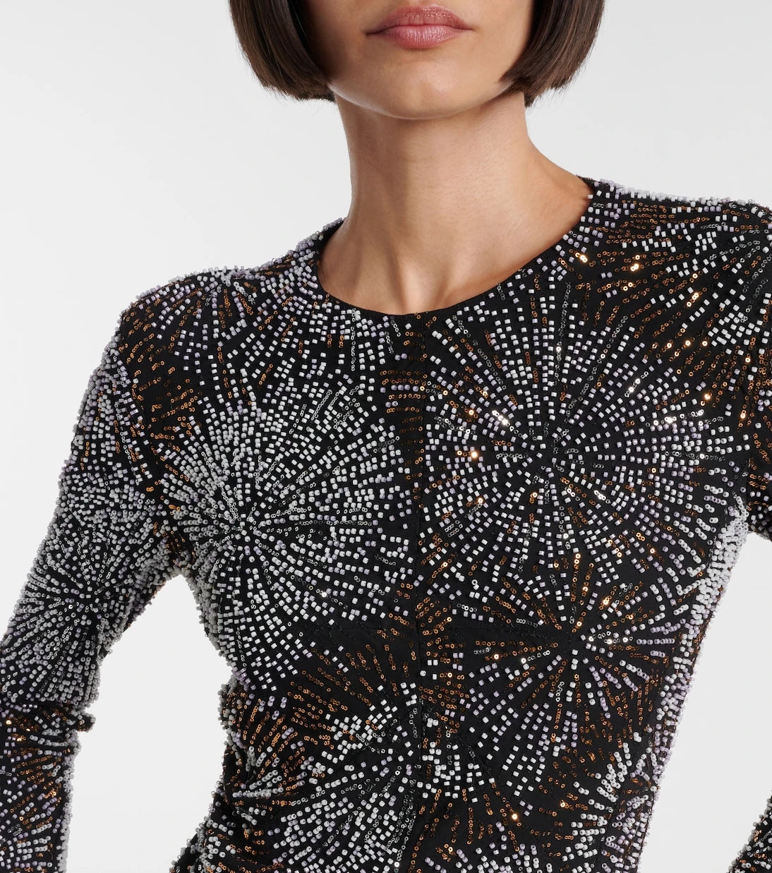 Rabanne - Embellished caped gown