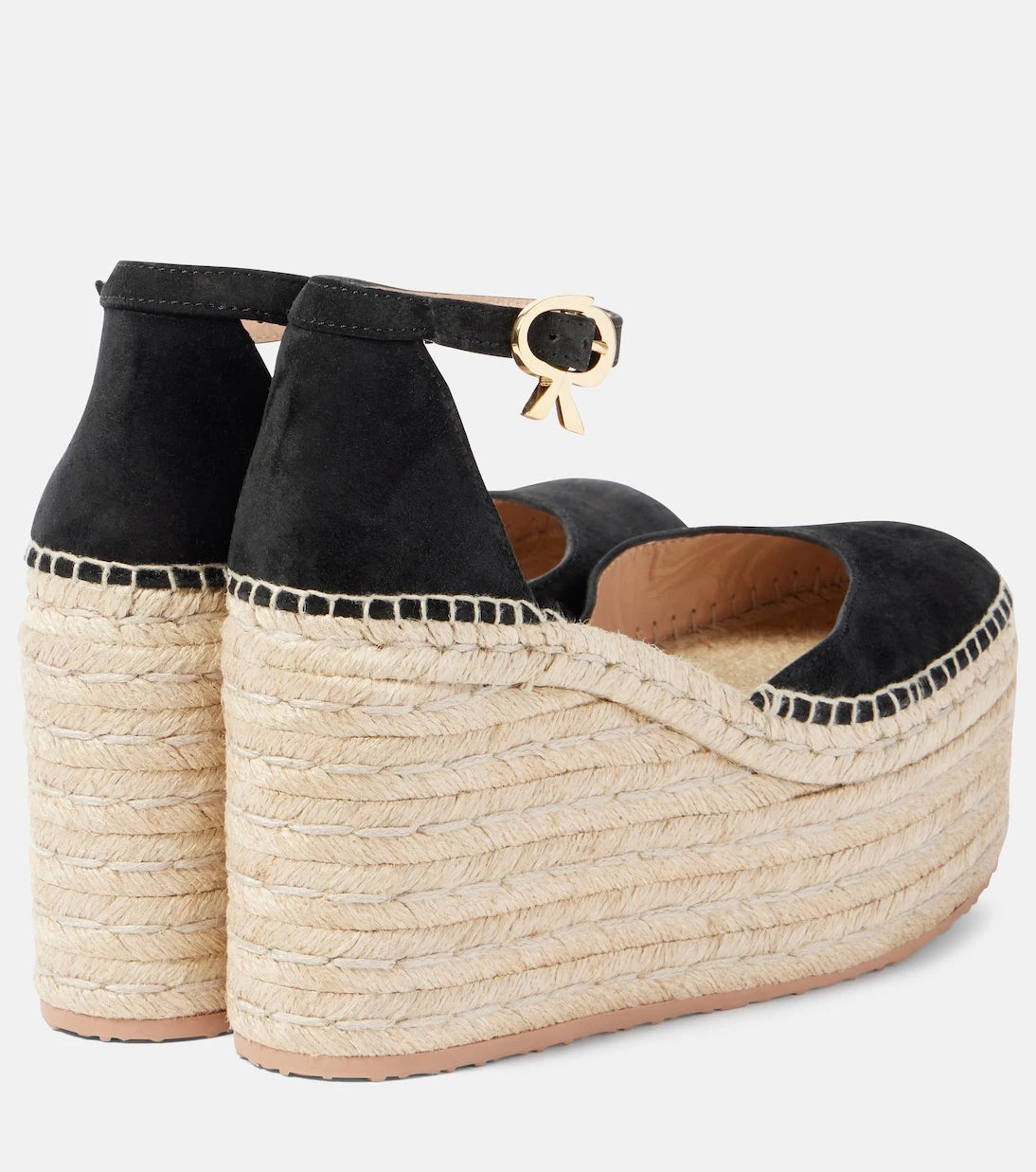 Gianvito Rossi - Suede platform espadrille wedges