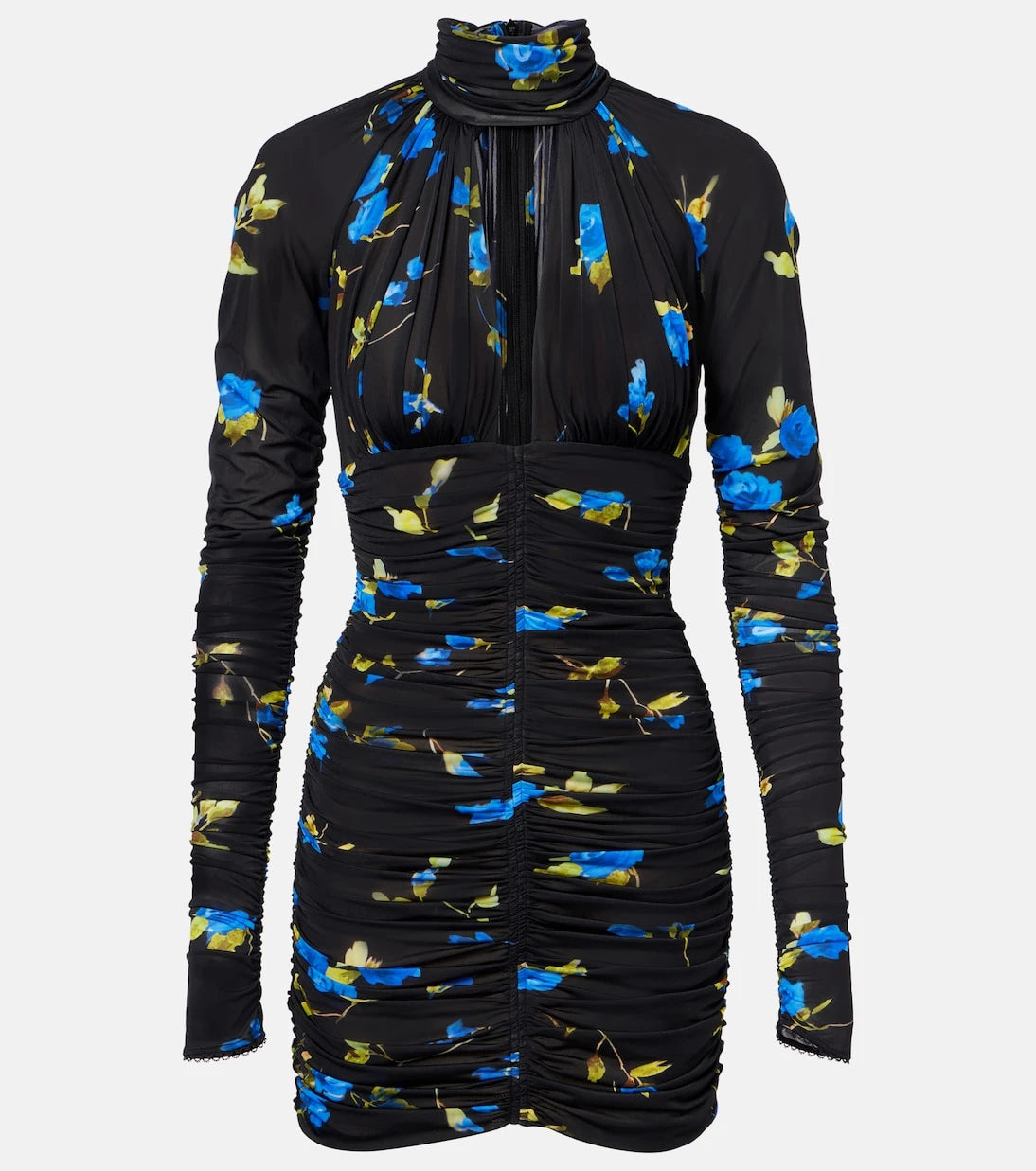 Blumarine - Cutout floral jersey minidress