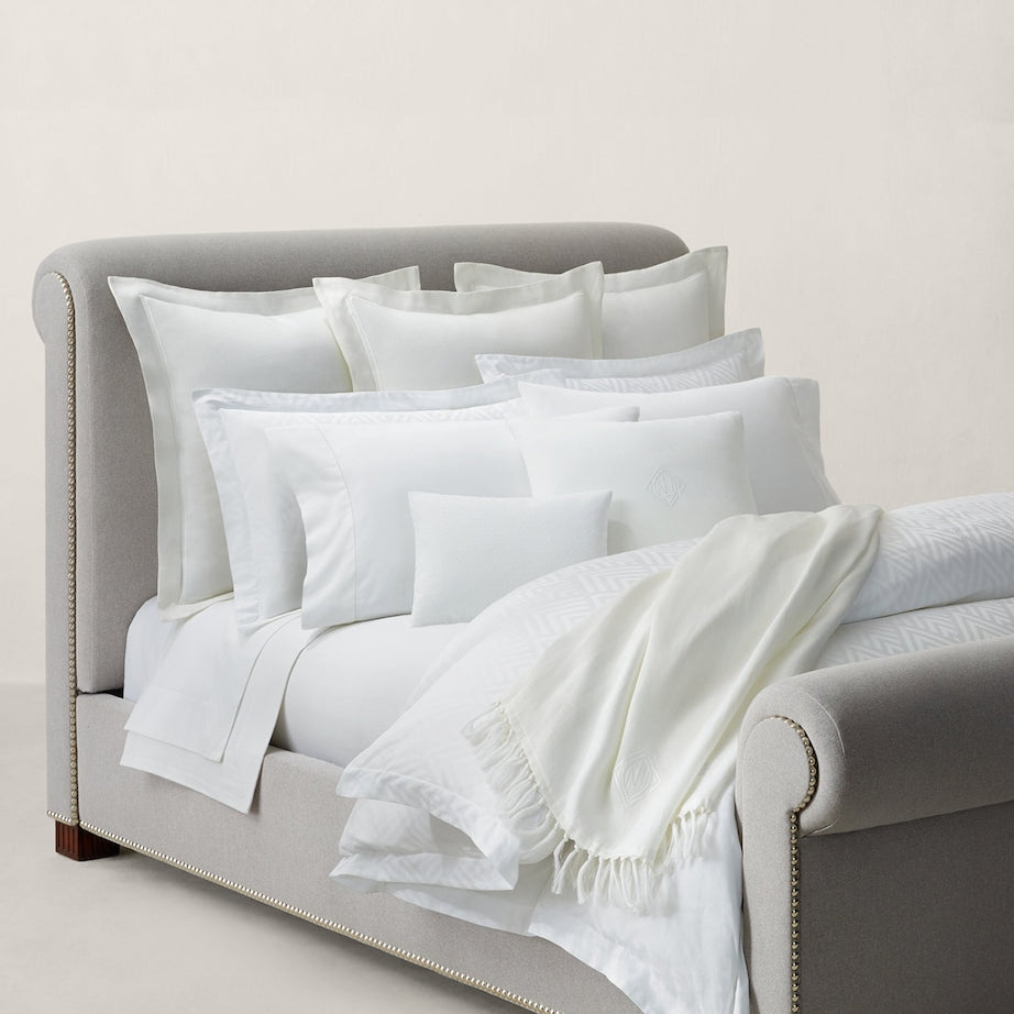 Penthouse White Square Oxford Sham Pillowcase (65cm x 65cm)